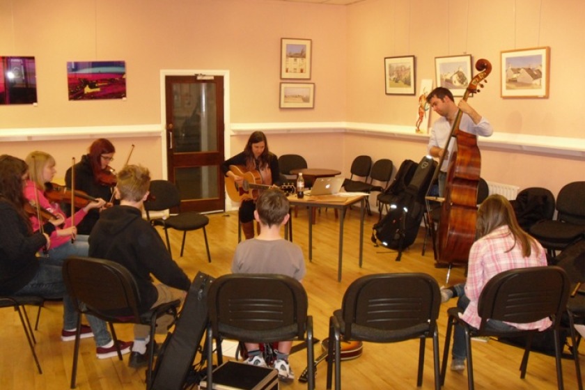 Jenn and Euan teaching tunes