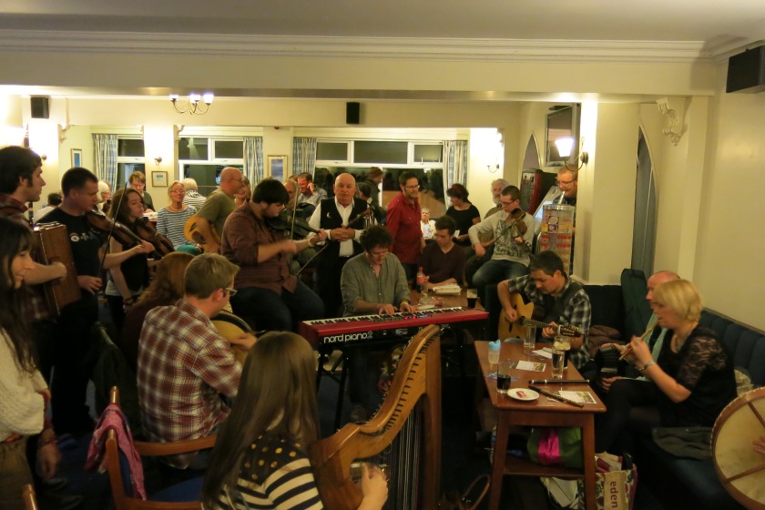Manx session at Lowender Peran (photo Ruth Keggin)