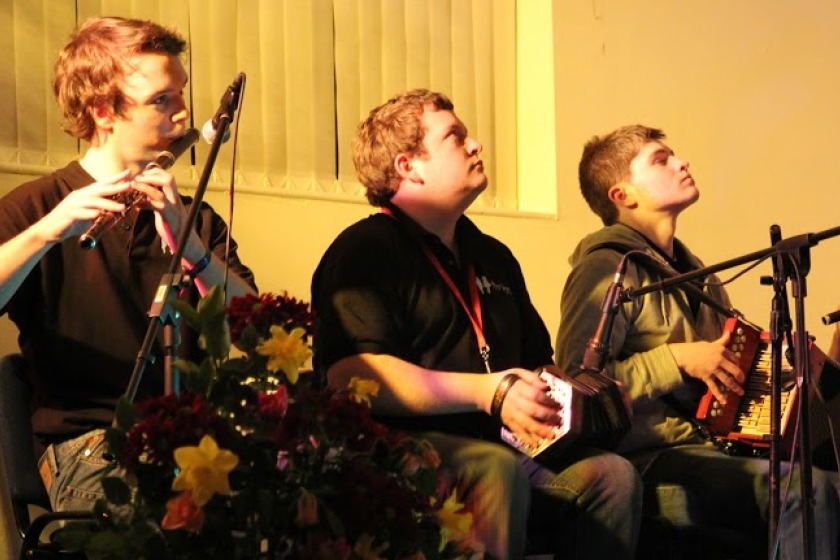 Irish musicians at the festival (photo Bob Fennell)